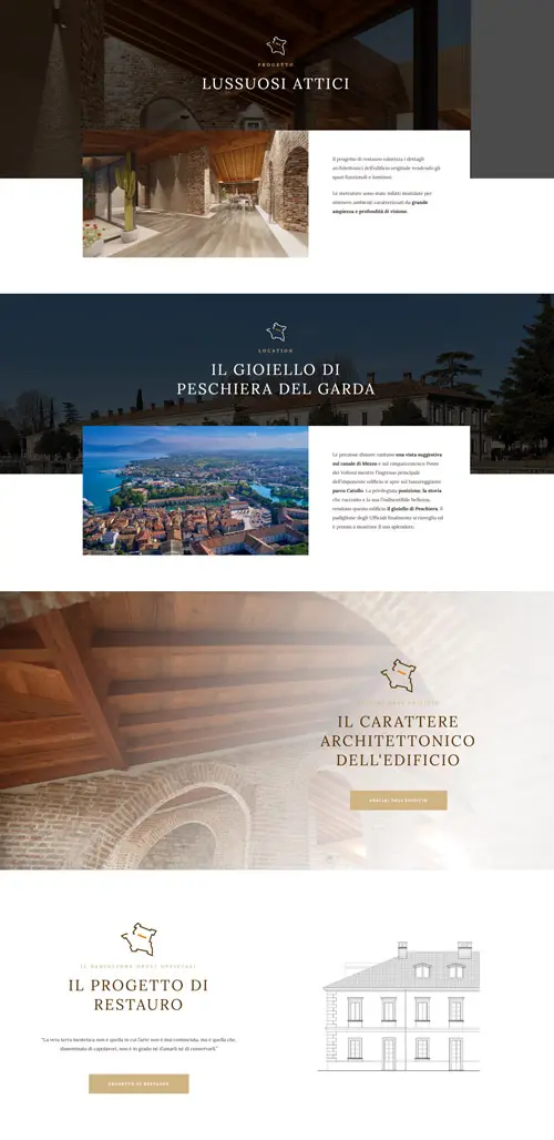 Progetto di sito web per il Padiglione degli Ufficiali