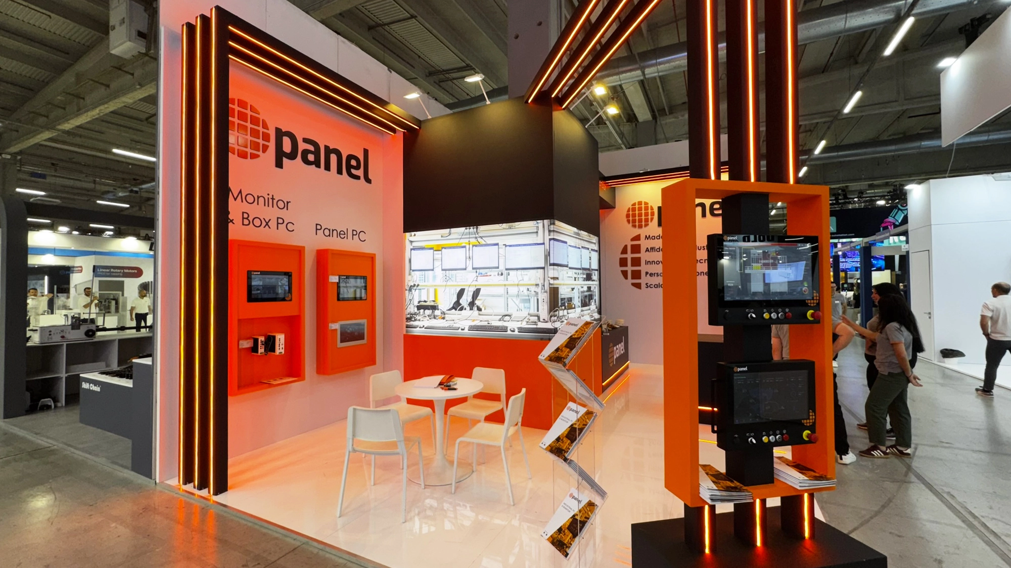Esposizione dei prodotti Panel integrata nell'allestimento